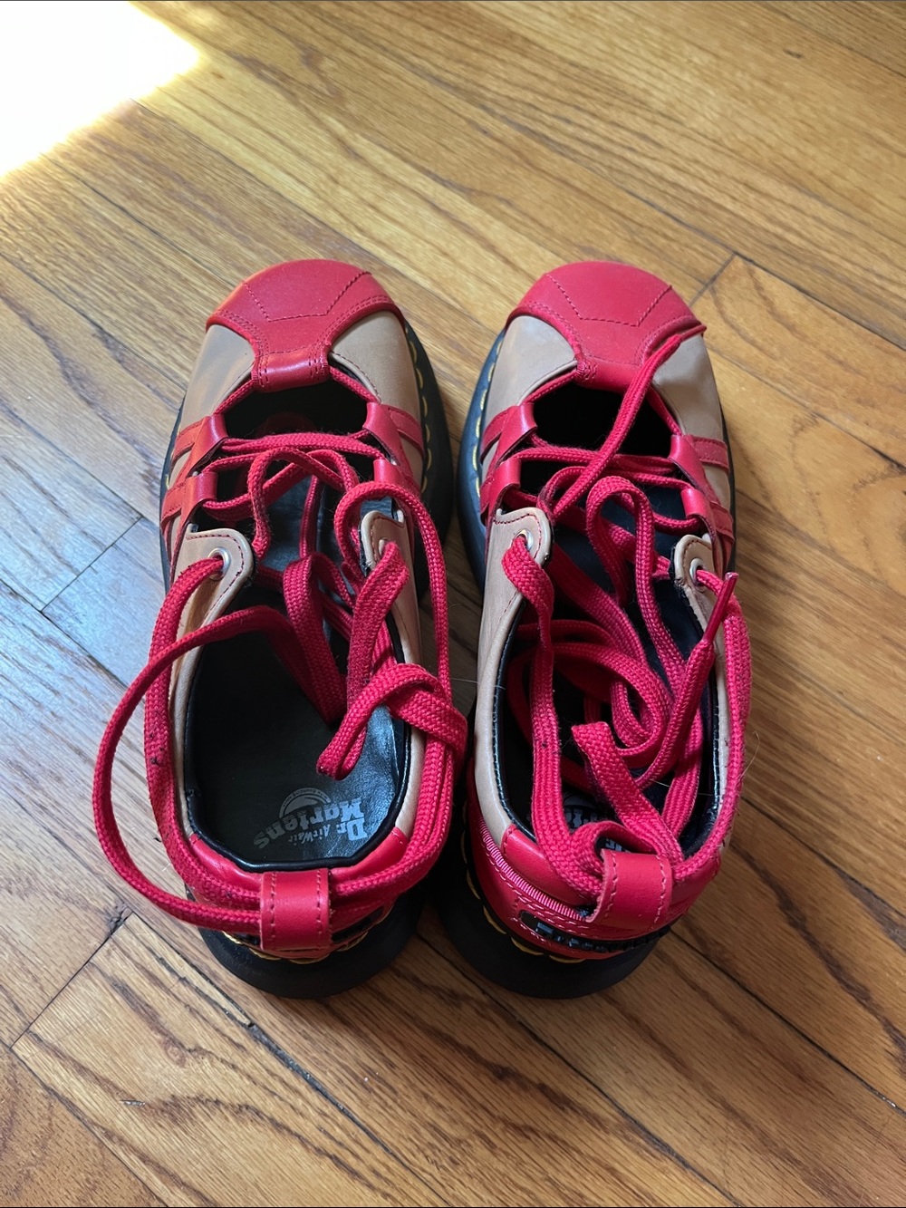 Dr. Martens Buzz Ballerina Red and Tan - Picture 3 of 6